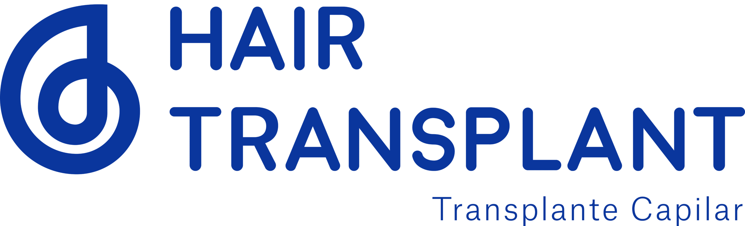 Hair transplant logo azul